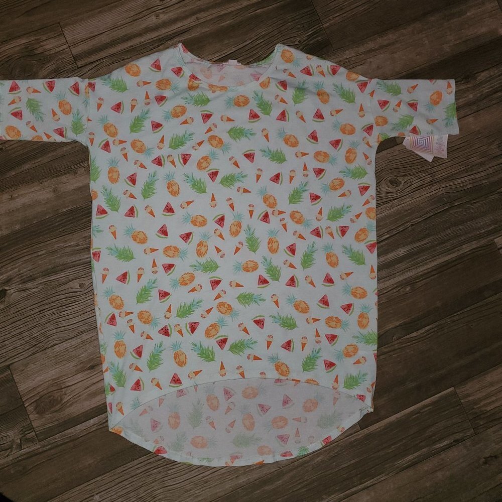 LuLaRoe Irma Tunic Pineapple Watermelon XXS